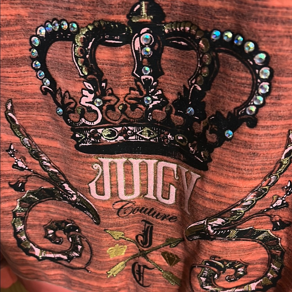 Juicy Couture Coral Striped Hoodie - Picture 3 of 8